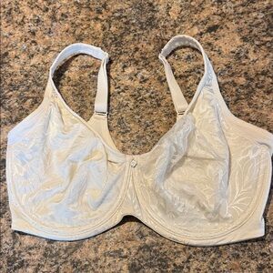 Breezies Jacquard Shine lace Unline Underwire Support Bra Nude 36DDD 36F A371342